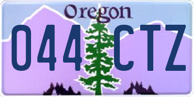 OR license plate 044CTZ