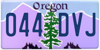 OR license plate 044DVJ