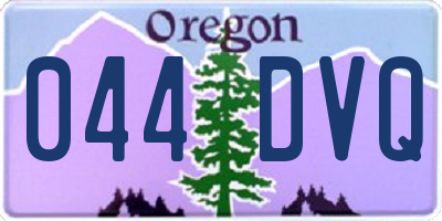 OR license plate 044DVQ