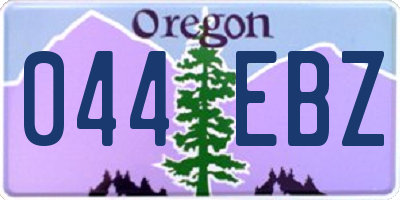 OR license plate 044EBZ