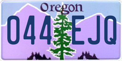 OR license plate 044EJQ