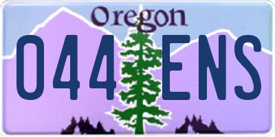 OR license plate 044ENS