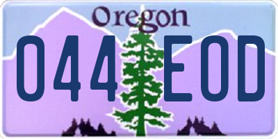 OR license plate 044EOD