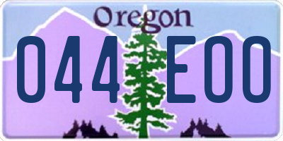 OR license plate 044EOO