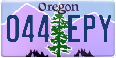 OR license plate 044EPY