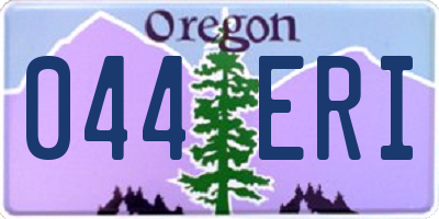 OR license plate 044ERI