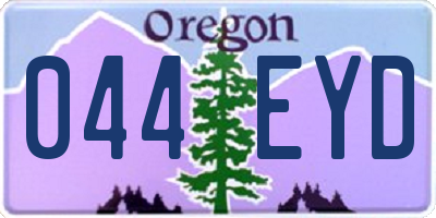 OR license plate 044EYD