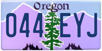 OR license plate 044EYJ