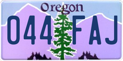 OR license plate 044FAJ