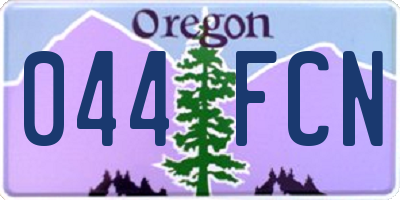 OR license plate 044FCN