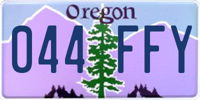 OR license plate 044FFY