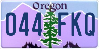 OR license plate 044FKQ