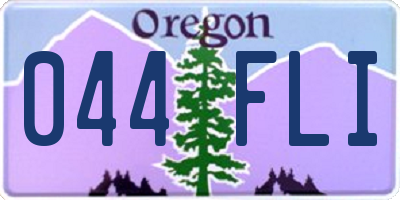 OR license plate 044FLI