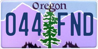 OR license plate 044FND