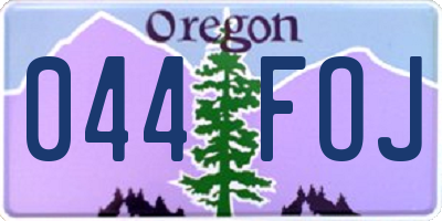 OR license plate 044FOJ