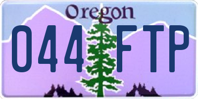 OR license plate 044FTP