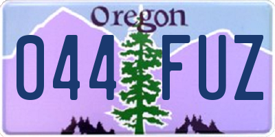 OR license plate 044FUZ
