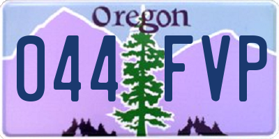 OR license plate 044FVP