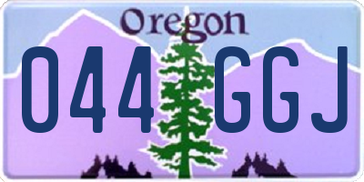 OR license plate 044GGJ