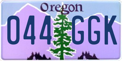 OR license plate 044GGK