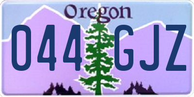 OR license plate 044GJZ