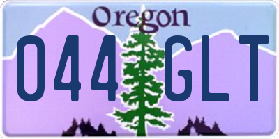 OR license plate 044GLT