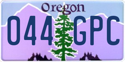 OR license plate 044GPC