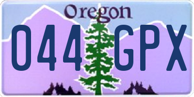 OR license plate 044GPX