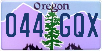 OR license plate 044GQX