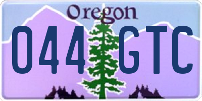 OR license plate 044GTC
