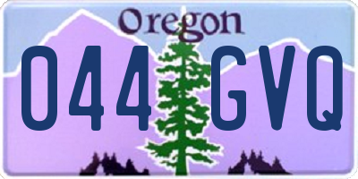OR license plate 044GVQ