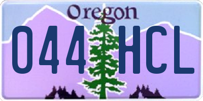 OR license plate 044HCL