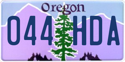 OR license plate 044HDA