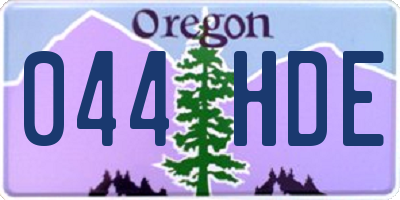 OR license plate 044HDE