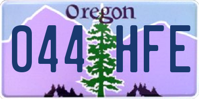 OR license plate 044HFE