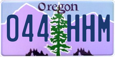 OR license plate 044HHM