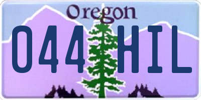 OR license plate 044HIL