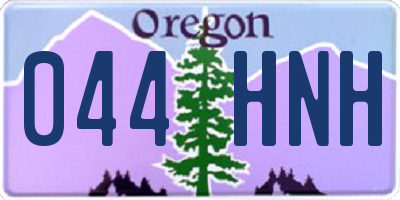 OR license plate 044HNH