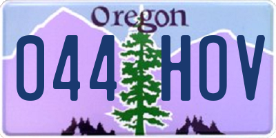 OR license plate 044HOV