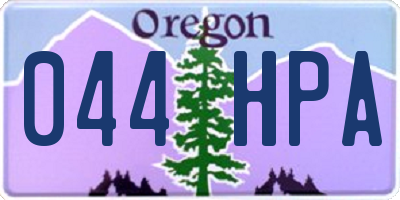 OR license plate 044HPA