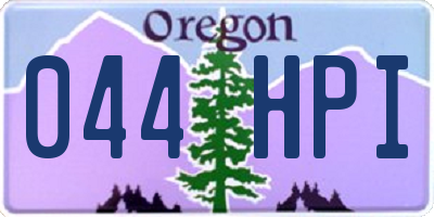 OR license plate 044HPI