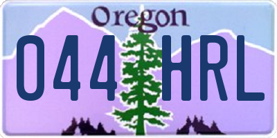 OR license plate 044HRL