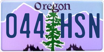 OR license plate 044HSN