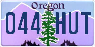 OR license plate 044HUT