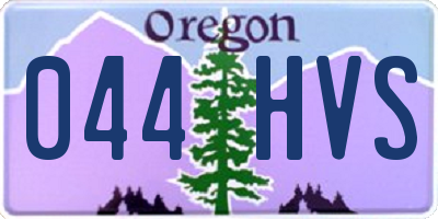 OR license plate 044HVS