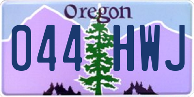 OR license plate 044HWJ