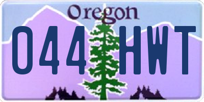 OR license plate 044HWT