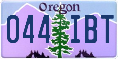 OR license plate 044IBT