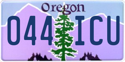 OR license plate 044ICU