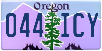 OR license plate 044ICY